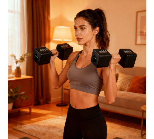 Гантелі розбірні HMS HL02 2 x 5 кг, чорні