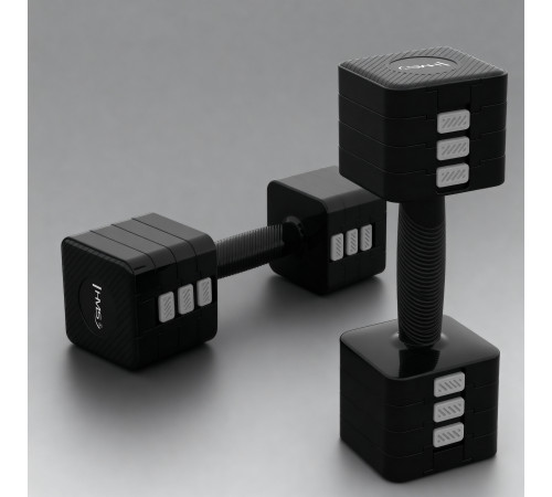 Гантелі розбірні HMS HL02 2 x 5 кг, чорні