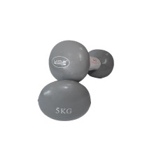 Гантелі вінілові LiveUp Vinyll 2 х 5 кг, сірі