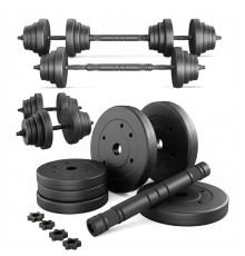 Гантелі розбірні бітумні Abarqs HC-40 зі з'єднувачем для штанги, 2 х 20 кг