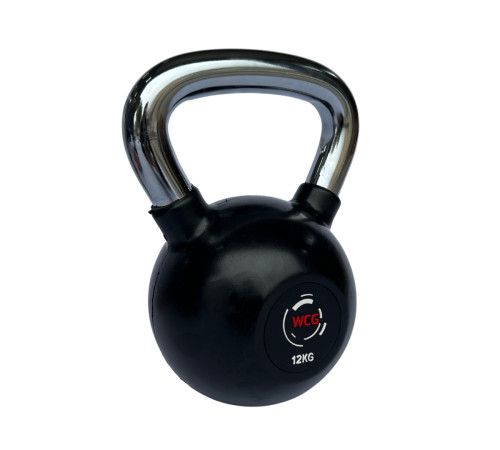 Гиря прогумована з хромованою ручкою WCG 12 кг