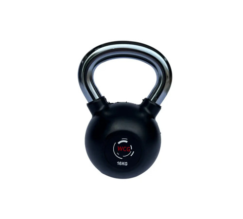 Гиря прогумована з хромованою ручкою WCG 16 кг