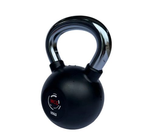 Гиря прогумована з хромованою ручкою WCG 16 кг