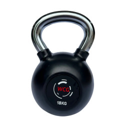 Гиря прогумована з хромованою ручкою WCG 18 кг