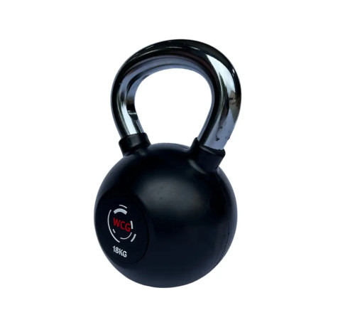 Гиря прогумована з хромованою ручкою WCG 18 кг