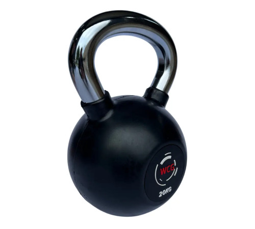 Гиря прогумована з хромованою ручкою WCG 20 кг