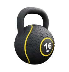 Гиря прогумована Gorilla Sports 16 кг, чорна