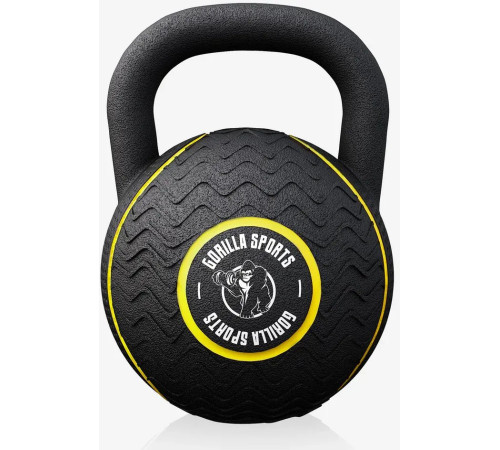 Гиря прогумована Gorilla Sports 16 кг, чорна