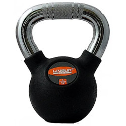 Гиря RUBBER KETTEL DUMBELL 6 кг, чорна 
