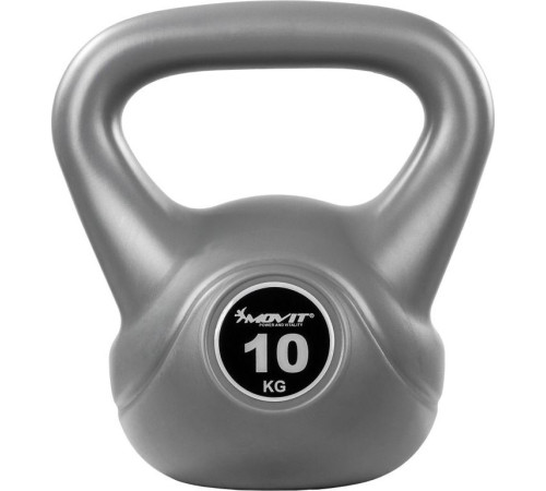 Гиря бітумна Movit Kettlebell 10 кг, сіра Гиря бітумна Movit Kettlebell 10 кг, сіра