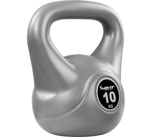 Гиря бітумна Movit Kettlebell 10 кг, сіра Гиря бітумна Movit Kettlebell 10 кг, сіра