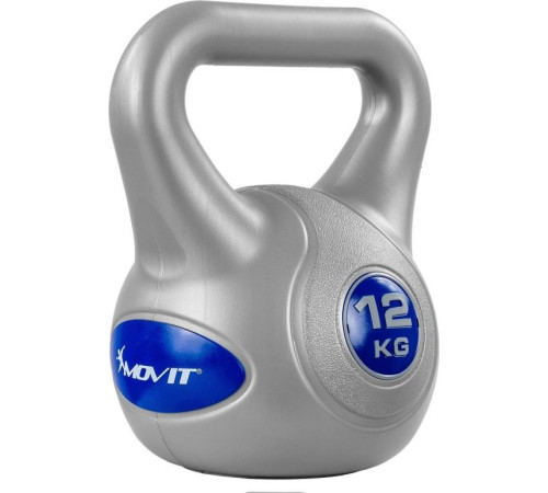 Гиря бітумна Movit Kettlebell 12 кг, сіра Гиря бітумна Movit Kettlebell 12 кг, сіра
