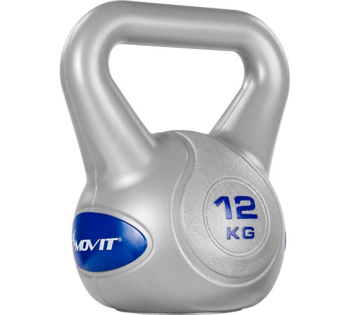 Гиря бітумна Movit Kettlebell 12 кг, сіра Гиря бітумна Movit Kettlebell 12 кг, сіра