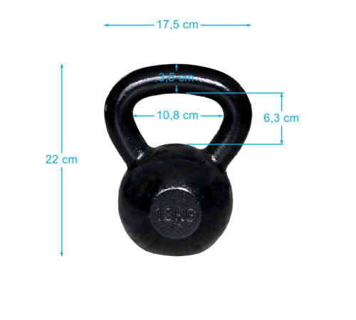 Гиря чавунна SPARTAN Kettle Ball, 12 кг Гиря чавунна SPARTAN Kettle Ball, 12 кг