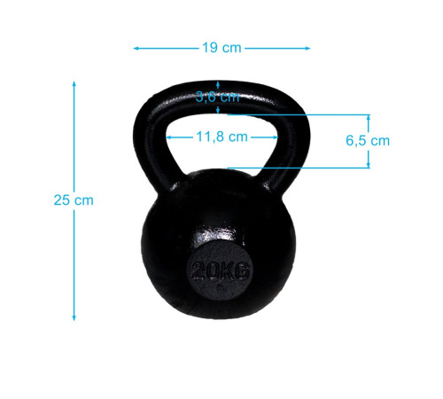 Гиря чавунна SPARTAN Kettle Ball, 20 кг Гиря чавунна SPARTAN Kettle Ball, 20 кг