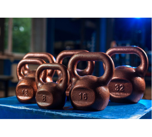 Гиря чавунна RN-SPORT 8 кг, коричнева