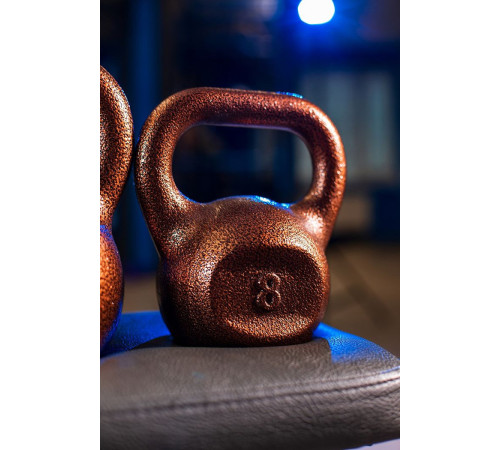 Гиря чавунна RN-SPORT 8 кг, коричнева