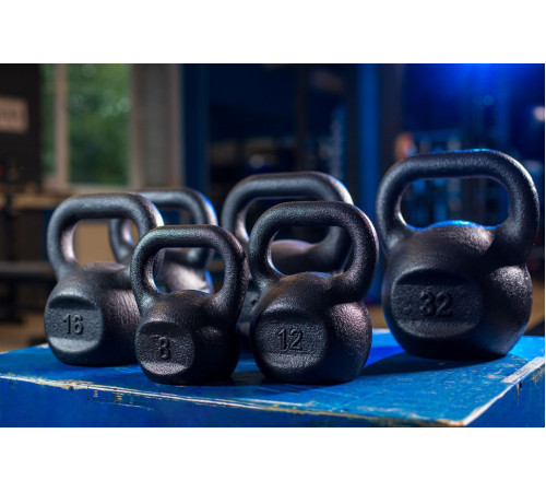 Гиря чавунна RN-SPORT 20 кг, чорна Гиря чавунна RN-SPORT 20 кг, чорна