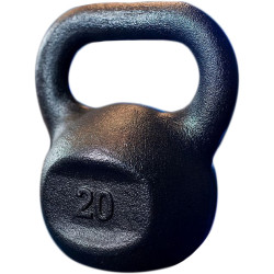 Гиря чавунна RN-SPORT 20 кг, чорна