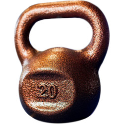 Гиря чавунна RN-SPORT 20 кг, коричнева