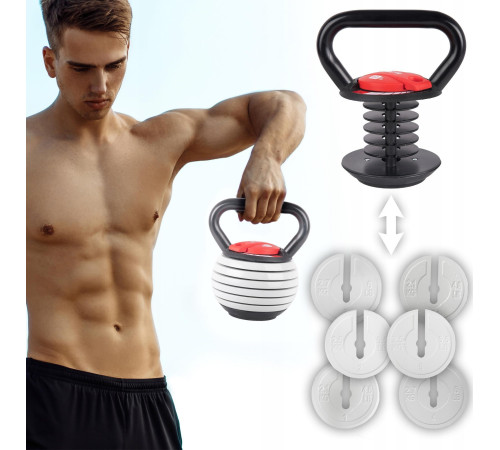 Гиря розбірна чавунна Fit4Med 3,5-18,1 кг