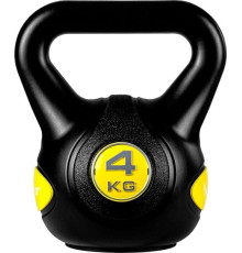 Гиря Movit Kettlebell Dumbbell 4 кг, чорно-жовта