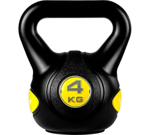 Гиря Movit Kettlebell Dumbbell 4 кг, чорно-жовта Гиря Movit Kettlebell Dumbbell 4 кг, чорно-жовта