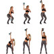 Гиря Movit Kettlebell Dumbbell 4 кг, чорно-жовта