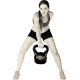 Гиря Movit Kettlebell Dumbbell 4 кг, чорно-жовта