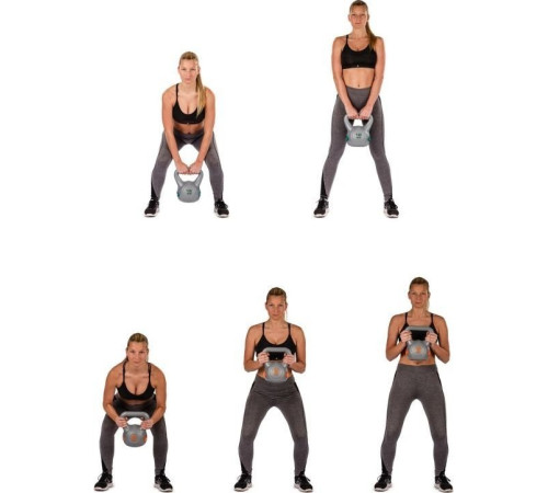 Гиря Movit Kettlebell Dumbbell 4 кг, чорно-жовта Гиря Movit Kettlebell Dumbbell 4 кг, чорно-жовта