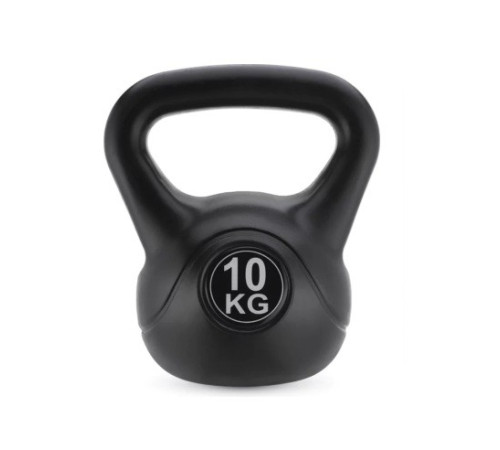 Гиря вінілова Gymtek 10 кг чорна