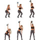 Гиря Movit Kettlebell 10 кг, чорно-зелена