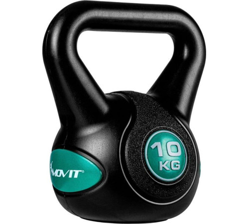 Гиря Movit Kettlebell 10 кг, чорно-зелена Гиря Movit Kettlebell 10 кг, чорно-зелена