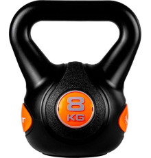 Гиря Movit Kettlebell Dumbbell 8 кг, чорно-помаранчева