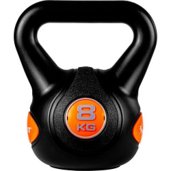 Гиря Movit Kettlebell Dumbbell 8 кг, чорно-помаранчева