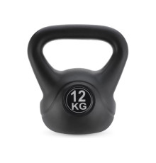 Гиря вінілова Gymtek 12 кг чорна