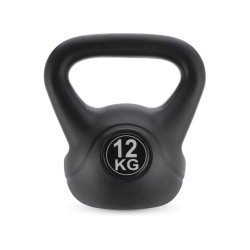 Гиря вінілова Gymtek 12 кг чорна