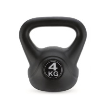 Гиря вінілова Gymtek 4 кг чорна