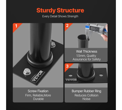 Настінне кріплення для вагових дисків VEVOR, чорний