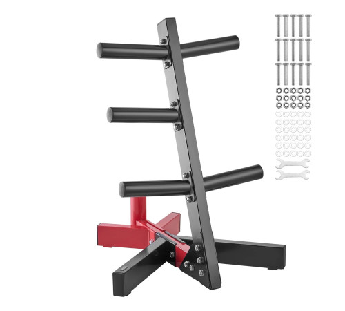 Стійка для штанг VEVOR, чорно-червоний