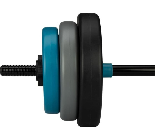 Штанга регульована з навантаженням Avento 20 кг - чорно-блакитна
