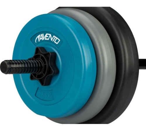 Штанга регульована з навантаженням Avento 20 кг - чорно-блакитна