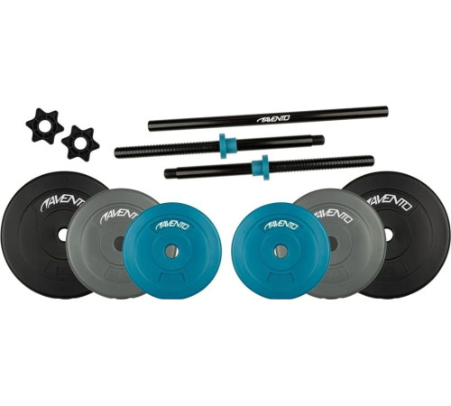 Штанга регульована з навантаженням Avento 20 кг - чорно-блакитна