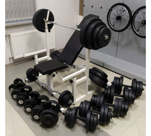 Набір RN Sport 4 грифи + 120 кг дисків + рукавички Набір RN Sport 4 грифи + 120 кг дисків + рукавички