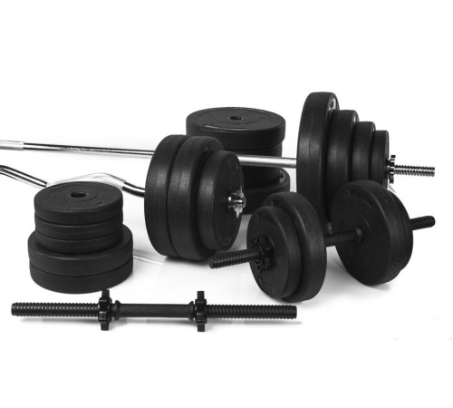 Професійна лавка зі стійками RN-Sport black rock + 4 грифи, 80 кг дисків Професійна лавка зі стійками RN-Sport black rock + 4 грифи, 80 кг дисків