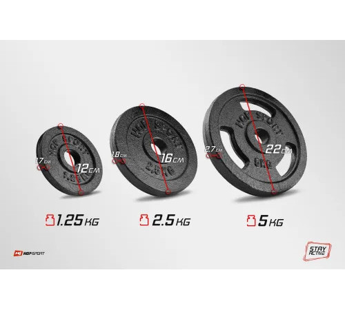Набір зі штангою та гантелями Hop-Sport STRONG 39 кг