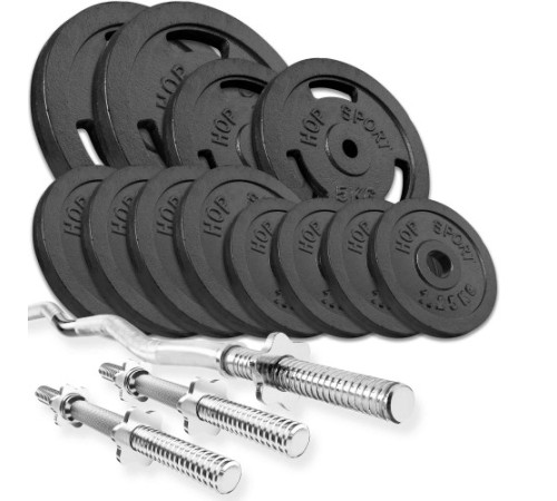 Набір зі штангою та гантелями Hop-Sport STRONG 57 кг