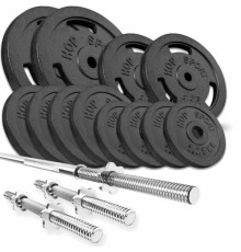 Набір зі штангою та гантелями Hop-Sport STRONG 59 кг