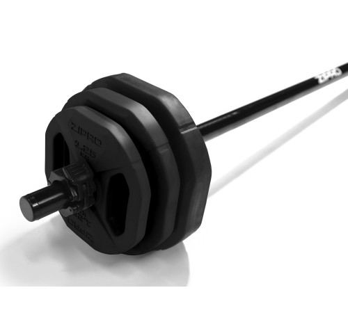 Штанга Body Pump Black Zipro з комплектом обтяжень 20 кг Штанга Body Pump Black Zipro з комплектом обтяжень 20 кг