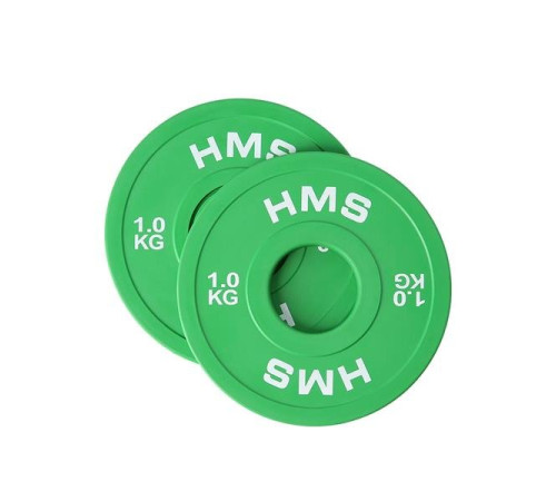 Диски олімпійські HMS CBRS10 2 х 1 кг, зелені Диски олімпійські HMS CBRS10 2 х 1 кг, зелені
